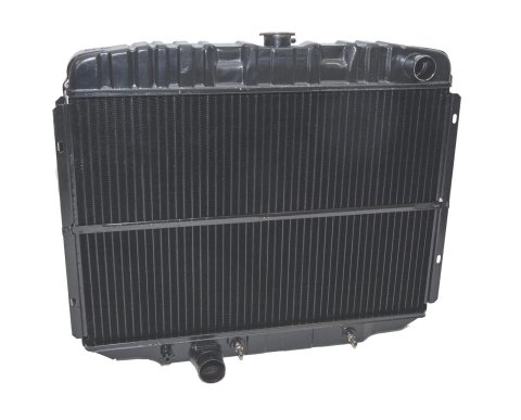 Scott Drake Replacement Radiators 379-3HF Radiators, Replacement, Downflow, 3-row, Copper, Black, Transmission Cooler, Ford, Each