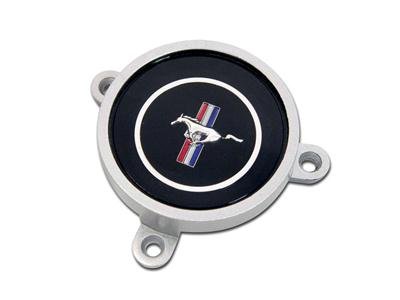 Scott Drake Emblems C9ZZ-3649-B Emblem, Steering Wheel, Chrome/Red/Black/White/Blue, Running Horse Logo, Ford, Each
