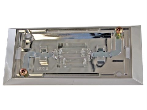 Scott Drake Dome Lamp Housings D6UZ-13788-A Interior Light Bases, Housing, Roof Mounted, Lens Not Included, Plastic, Chrome Plated, Ford, Mustang, Each