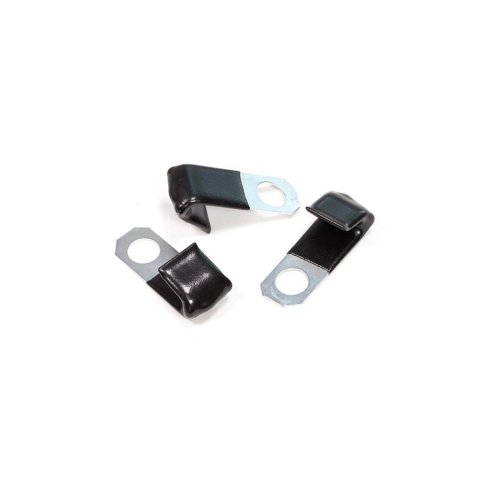 Scott Drake Wiring Harness Clips 356640-S100 Wire Clips, Steel, Black Vinyl Dipped, Ford, Set of 3