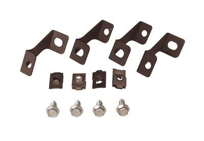 Scott Drake Fan Shroud Brackets C3DZ-8149-2 Brackets, Bolt-on, Steel, Black, Ford, Kit