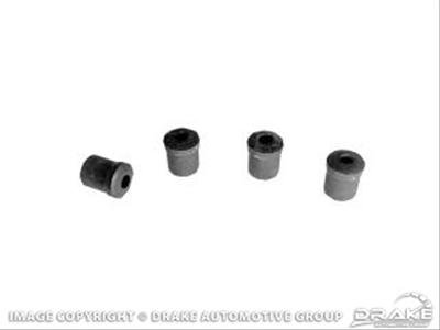 Scott Drake Leaf Spring Bushings C6ZZ-5781-BR Bushings, Black, Rubber, 1/2 in. Hole, Ford, Set of 8