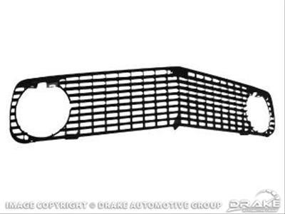 Scott Drake Grilles C9ZZ-8200-A and Grille Inserts, Grilles, Complete Grille Type, Main Grille Position, Stock Style, ABS Plastic, Black, Ford, Each