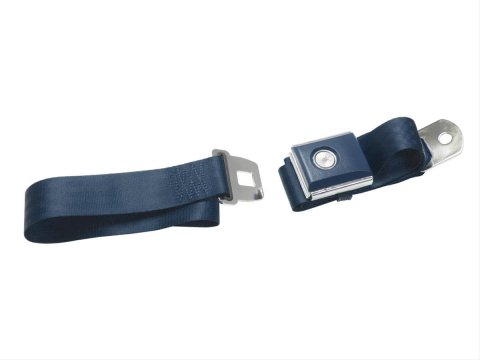 Scott Drake Push Button Seat Belts SB-DB-PBSB Belts, Lap, Button, Dark Blue, Ford, Each
