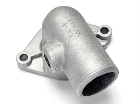 Scott Drake Water Necks C8AE-8592-B Neck, 90 degree, Gasket Sealing Style, Aluminum, Natural, Ford, Each