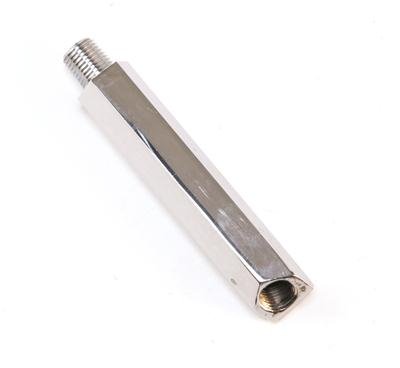 Scott Drake Oil Pressure Sending Extensions C2OZ-9B339-C Gauge Adapter, Sender Extension, 45 Degree Angle, 3.25 in. Long, Steel, Chrome, Ford, Each