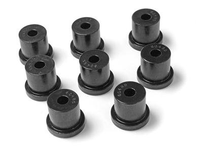 Scott Drake Leaf Spring Bushings C6ZZ-5781-BP Bushings, Black, Polyurethane, 1/2 in. Hole, Ford, Set of 8