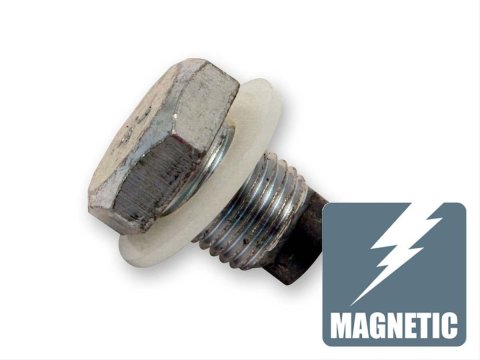 Scott Drake Oil Pan Drain Plugs C5ZZ-6730-M Plug, 1/2-20 in. Thread Size, Magnetic, Seal, Ford, Each
