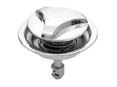 Scott Drake Hood Twist Locks D1ZZ-16896 Pin, Lock, Die-cast Metal, Chrome Plated, Scuff Plate, Ford, Each