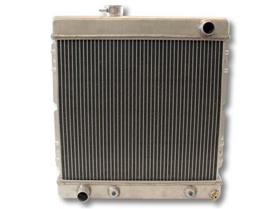 Scott Drake Replacement Radiators 251-2AL Radiator, Replacement, Downflow, Dual-row, Aluminum, Natural, Transmission Cooler, Ford, 170, 200, Each