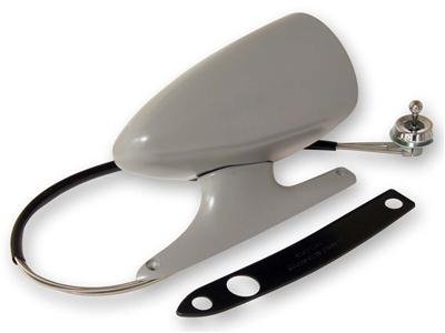 Scott Drake Replacement Outside Mirrors D1ZZ-17696-L Side Mirror, Replacement, Driver Side, Rectangular, Flat, Gray Housing, Ford, Each
