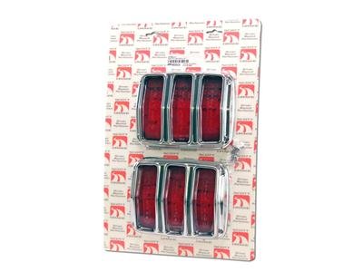 Scott Drake Replacement Taillight Components KIT-ELC-3 Bezels, Lenses, Gaskets, Ford, Kit