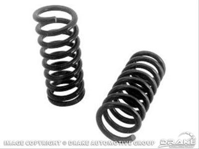 Scott Drake Stock Coil Springs C5ZZ-5310-E Springs, Type, Front, Black Powdercoated, Ford, Pair