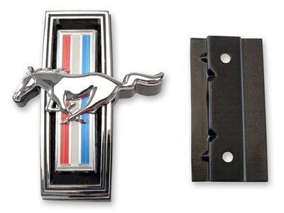 Scott Drake Emblems C9ZZ-8213-AR Emblem, Replacement, Grille Location, Solid Style, Chrome/Red/White/Blue, Running Horse Logo, Ford, Each