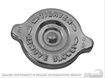 Scott Drake Radiator Caps C7ZZ-8100-A Cap, Round, Zinc, Natural, Autolite Logo, Concours Correct Cap, Ford, Each