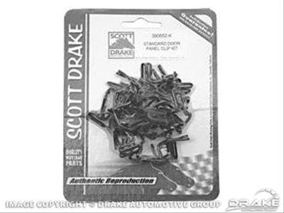 Scott Drake Door Panel Clips 380552-K Clips, Panel, Ford, Set of 30