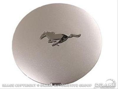Scott Drake Hubcaps B-1130-H-T Billet Hub Caps, Aluminum, Polished, Bolt-On, Horse Logo, Ford, Torq Thrust D, Set of 4