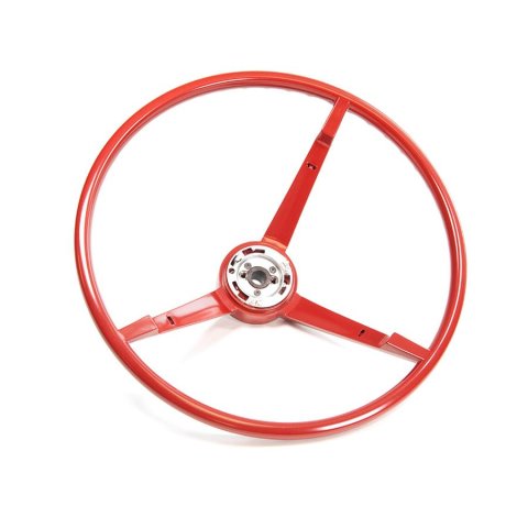 Scott Drake Replacement Steering Wheels C5ZZ-3600-BR Wheel, Replacement, ABS Plastic, Bright Red, Ford, 2-Bolt Mount, Each