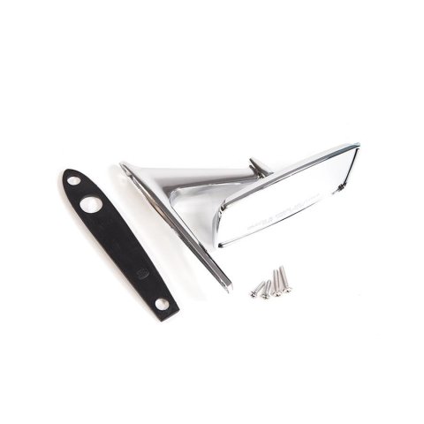 Scott Drake Replacement Outside Mirrors C7AZ-17696-C Side View Mirror, Replacement, Rectangular, Manual, Convex, Chrome Housing, Ford, Each