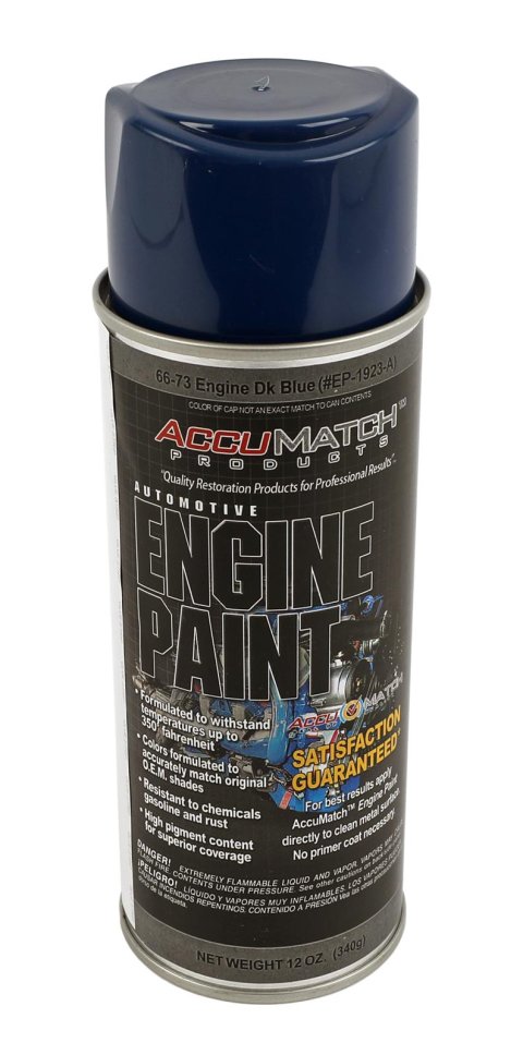 Scott Drake AccuMatch Engine Paint 12 oz. Gloss Blue EP-1923-A Paint, , High-Temperature, Dark Blue, Ford, Aerosol, oz., Each