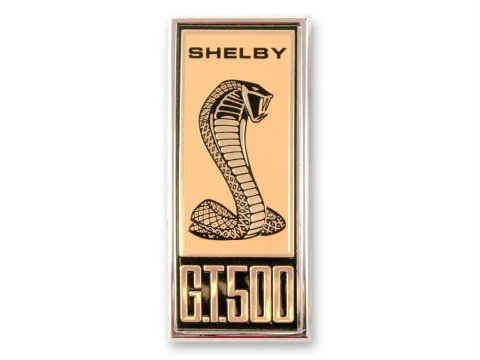 Scott Drake Emblems S7MS-16098-B Emblem, Fender, Black/Gold, Shelby GT 500 Logo, Ford, Each