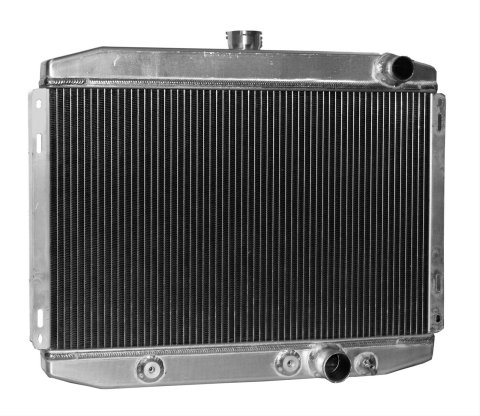 Scott Drake Replacement Radiators 338-2AL Radiator, Replacement, Downflow, 2-row, Aluminum, Natural, Transmission Cooler, Ford, Small Block Windsor