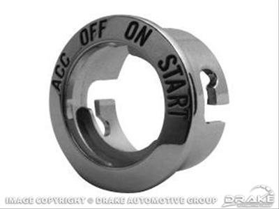 Scott Drake Interior Switch Bezels C3AZ-11584-A Bezel, Ignition Switch, Chrome, Ford, Each