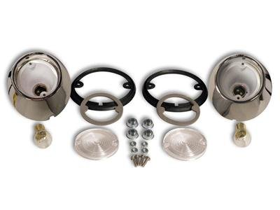 Scott Drake Backup Light Kits KIT-ELC-7 Lights, Stock Style, Clear Lens, Chrome Housing, Ford, Kit