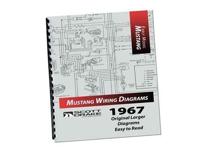 Scott Drake Wiring Diagram Manuals MP-3-P Book, Reference, "1967 Ford Mustang Manual", Large Print Version, Paperback, Each