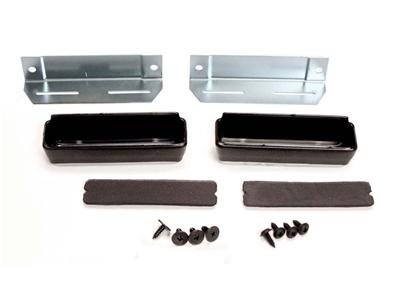 Scott Drake Deluxe Door Panel Cup Kits KIT-INT5-BK Cups, Die-cast Zinc, Black, Ford, Kit