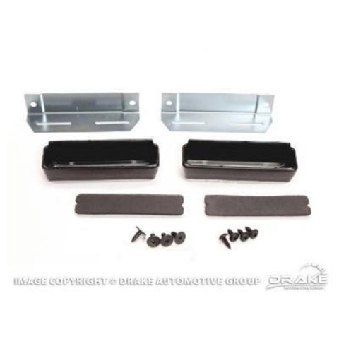 Scott Drake Deluxe Door Panel Cup Kits KIT-INT5-WT Kit, Die-cast Zinc, White Finish, Ford, Pair