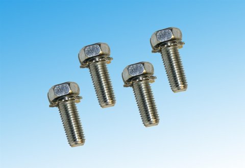 Scott Drake Shock Mount Bolts for 1964-1966 MUSTANG - 373406-SK Bolts, Upper, 5/16 in. Fine Threads, Steel, Zinc Plated, Ford, Set of 4