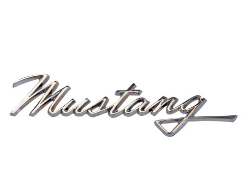 Scott Drake Emblems C8ZZ-16098-A Emblem, Fender Location, Chrome, Mustang Script Logo, Ford, Each
