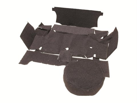 Scott Drake Trunk Carpet Kits TMK-CP-65-BK Mat, Black Material, Ford, Coupe Only, Kit