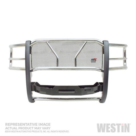Westin HDX Heavy-Duty Winch Mount Grille Guards 57-93950 Guard, Mount, One-piece, Stainless Steel, Polished, Chevy, Each