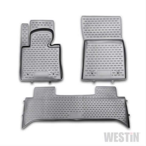 Westin Profile Floor Liners 74-23-31001 Mats, Liners, Front/Second Seat, Rubberized Polymer, Black, Logo, Land Rover, Set