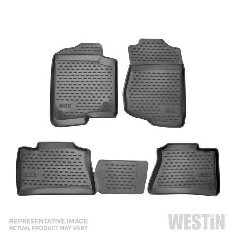 Westin Profile Floor Liners 74-41-51041 Mats, Liners, Front/Second Seat, Rubberized Polymer, Black, Logo, Toyota, Set