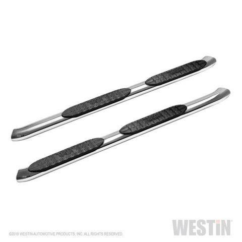 Westin Pro Traxx 5 Oval Nerf Step Bars for 2018-2025 WRANGLER - 21-54060 Bars, Bars, Traxx, in. Oval, Stainless Steel, Polished, Jeep, 4-Door, Pair