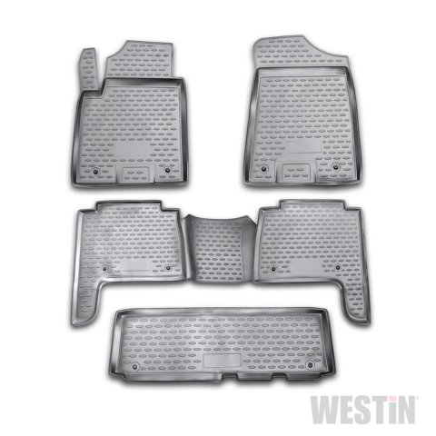 Westin Profile Floor Liners 74-18-51014 Mats, Liners, Front/Second/Third Seat, Rubberized Polymer, Black, Logo, Infiniti, Set