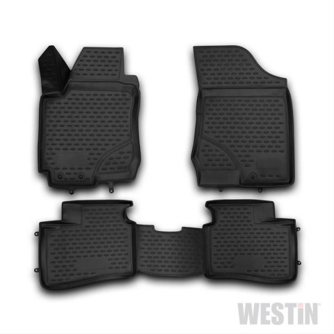 Westin Profile Floor Liners 74-17-51051 Mats, Liners, Front/Second Seat, Rubberized Polymer, Black, Logo, for Hyundai, Set