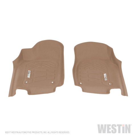 Westin Sure-Fit Floor Liners for 2015-2022 DURANGO, 2015-2021 GRAND CHEROKEE, 2022 CHEROKEE WK - 72-130094 Liners, Sure-Fit, Front Seat, Rubberized Thermoplastic, Tan, Dodge, Jeep, Pair