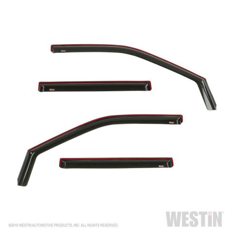 Westin In-Channel Wind Deflectors 72-37417 Side Window Visors, In-Channel, Front and Rear, , Snap-in, Acrylic, Smoke, Ford, Set of 4