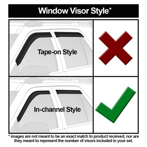 Westin In-Channel Wind Deflectors 72-88412 Side Window Visors, Deflectors, In-Channel, Front and Rear, Acrylic, Smoke, Toyota, Set of 4