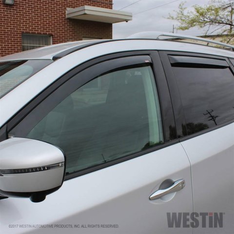 Westin In-Channel Wind Deflectors 72-69479 Side Window Visors, In-Channel, Front and Rear, , Snap-in, Acrylic, Smoke, Nissan, Set of 4