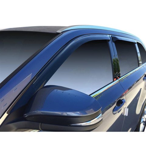 Westin Tape-On Slim Wind Deflectors for 2014-2019 HIGHLANDER - 72-88452 Side Window Visors, Windguards, Smoke, Acrylic, Front and Rear, Toyota, Set of 4