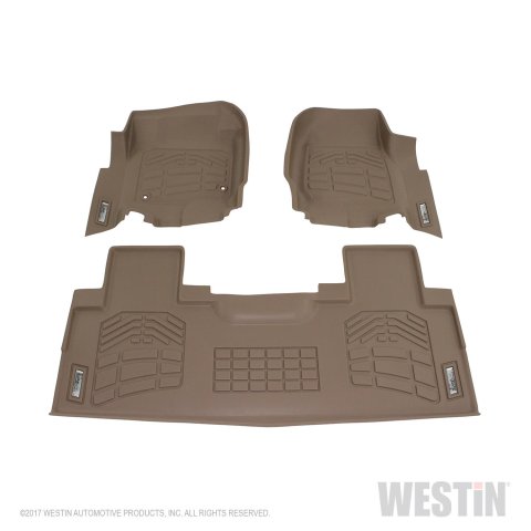 Westin Sure-Fit Floor Liners 72-130084 Liners, Sure-Fit, Front Seat, Rubberized Thermoplastic, Tan, Ford, Pair