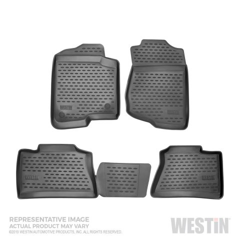 Westin Profile Floor Liners 74-12-51044 Mats, Liners, Front/Second Seats, Rubberized Polymer, Black, Logo, Ford, Set