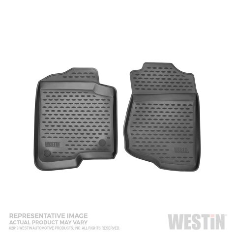 Westin Profile Floor Liners 74-39-11023 Mats, Liners, Front Seat, Rubberized Polymer, Black, Logo, Subaru, Pair