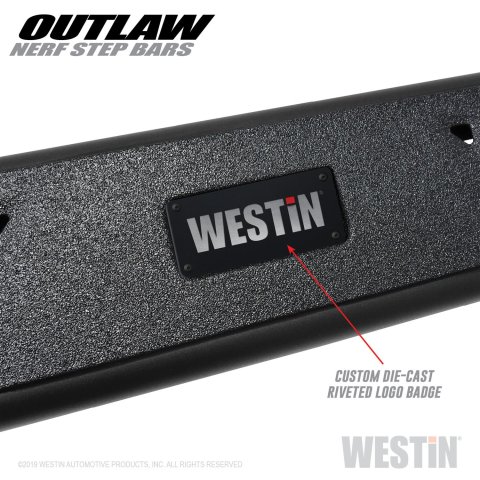 Westin Outlaw Step Bars 58-53935 Bars, Nerf Bars, Outlaw, Steel, Black, Ford, Pair