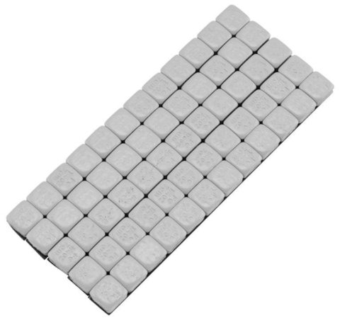 BikeMaster Square Wheel Weights 152503 Weights, Square, Gray, Adhesive, 1/4 oz., Set of 60